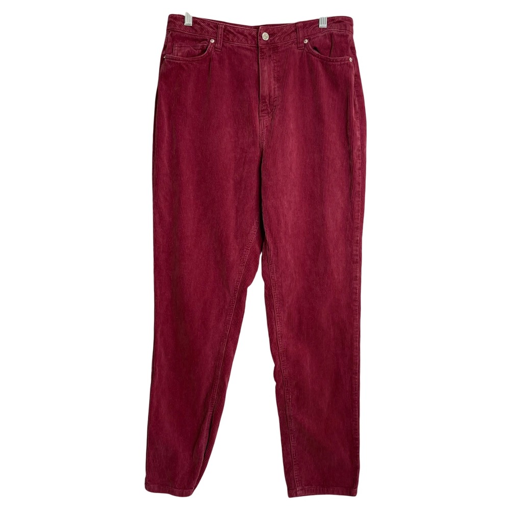 BDG UO High Rise Corduroy Mom Jeans Womens 31‎ Red Fall Boho Preppy 100% Cotton